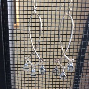 Handmade Victorian style silver earrings